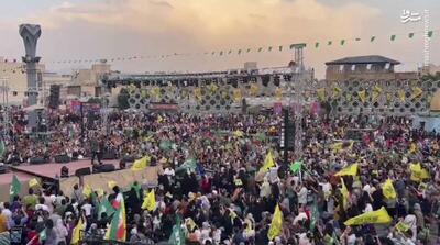 فیلم/ حضور پرشور مردم در میدان امام حسین(ع) در جشن غدیر
