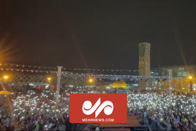 نوای حیدر حیدر در ستاره باران میدان امام حسین