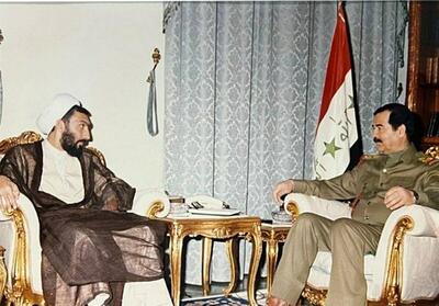 تصویر مذاکره پورمحمدی و صدام در عراق