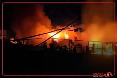 آتش‌سوزی گسترده در نزدیکی پایگاه نظامی رژیم صهیونیستی