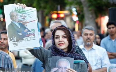 حامیان پزشکیان در خیابان های تهران+فیلم