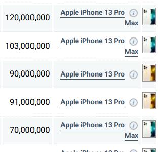قیمت گوشی اپل، امروز ۶ تیر ۱۴۰۳