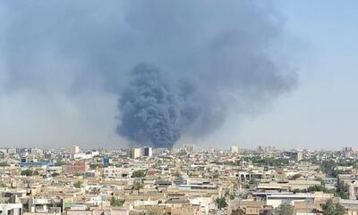 عکس | دود غلیظ ناشی از آتش‌سوزی در جنوب تهران