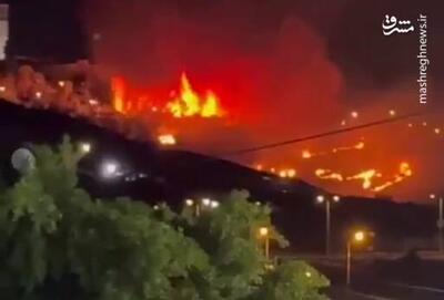 فیلم/ آتش‌سوزی گسترده در قدس اشغالی
