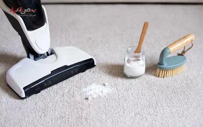 مراحل تمیز کردن فرش با بهره از محلول جوش شیرین