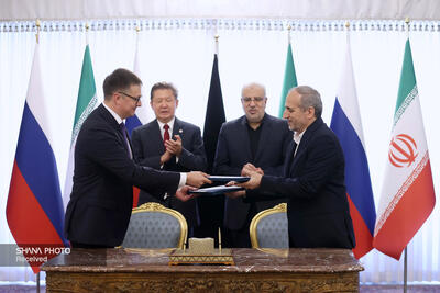 آیین امضای توافق‌نامه راهبردی ایران و روسیه در حوزه انتقال گاز