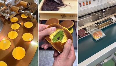 دورایاکی ؛ خط تولید مرتب و جالب یک شیرینی معروف در ژاپن (فیلم)