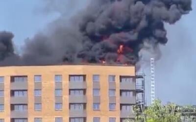 ویدیو / آتش سوزی مهیب ساختمانی در لندن