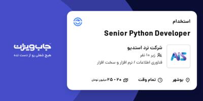 استخدام Senior Python Developer در شرکت نرد استدیو