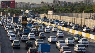ترافیک سنگین در آزادراه کرج _ قزوین