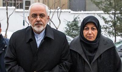 عکسی از ظریف و همسرش در حسینیه جماران