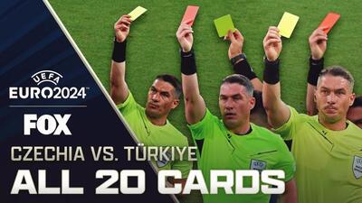 خشن ترین بازی تاریخ یورو/ همه کارت های بازی ترکیه و چک