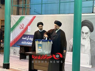 ببینید | اولین تصاویر از مشارکت حسن خمینی در انتخابات ریاست جمهوری