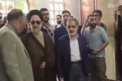 فیلم/ حضور رئیس جمهور سابق جبهه اصلاحات در حسینیه جماران