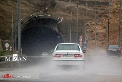 بارش باران در محور‌های مواصلاتی مازندران و گیلان