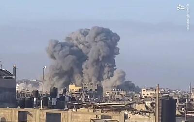 فیلم/ بمباران شجاعیه غزه توسط نظامیان صهیونیست‌