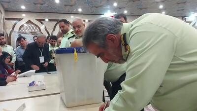 حضور فرمانده انتظامی تهران پای صندوق رای