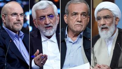نتایج انتخابات ریاست‌جمهوری ۱۴۰۳/ پزشکیان و جلیلی در صدر