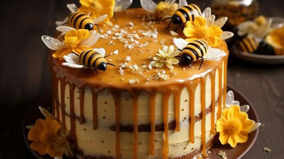 کیک و دسر به شکل کندوی زنبور عسل + عکس
