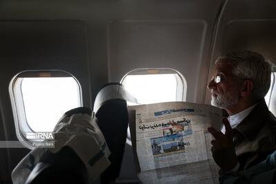 یر جالب خبرگزاری ایرنا از جلیلی داخل هواپیما با تیتر مهم یک روزنامه!(عکس) - عصر خبر
