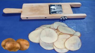 (ویدیو) طرز ساخت دستگاه برش زن چیپسی سیب زمینی با وسایل ساده و ارزان قیمت!