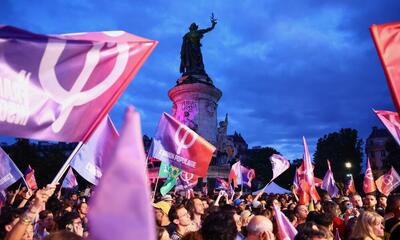اعتراضات هزاران نفری فرانسوی‌ها در پی پیشتازی راست‌های افراطی در انتخابات