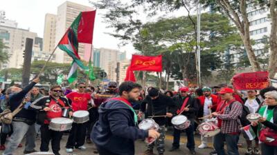 تظاهرات ضدصهیونیستی در «سائوپائولو» برزیل + تصاویر