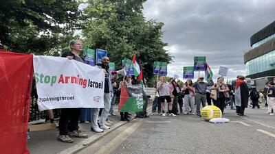 حامیان فلسطین در انگلیس علیه رژیم صهیونیستی و بانک بارکلیز تظاهرات کردند