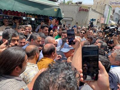 دیدار پزشکیان با بازاریان خیابان شوش تهران