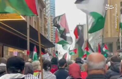فیلم/ تظاهرات گسترده استرالیایی‌ها در حمایت از غزه