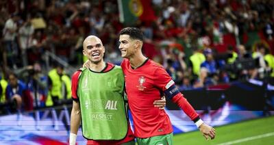 عکس| واکنش رونالدو به اتفاقات بازی دراماتیک پرتغال و اسلوونی