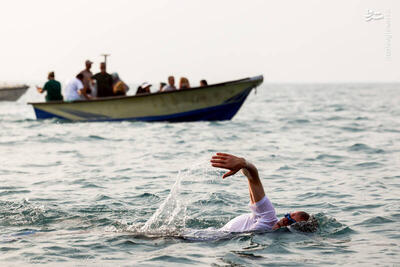 عکس/ شنای جانبازان در خلیج فارس