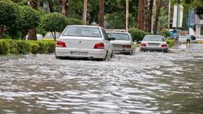 بارش شدید باران و جاری شدن سیل در مناطق مختلف آذربایجان شرقی