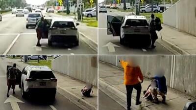 فیلم| دزد خودرو کودک سه ساله را کنار خیابان رها کرد