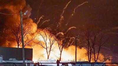 ببینید | انفجار شدید در کارخانه تولید جنگ‌افزار آمریکا