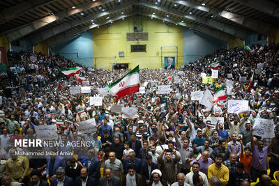 صحنه‌هایی از حضور سعید جلیلی در جمع هواداران خود در قزوین