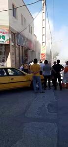 آتش سوزی در فروشگاه موادغذایی چهارمادر خیابان خرمشهر شهر ایلام
