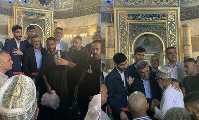 (ویدئو) بازدید احمدی‌نژاد از مسجد تاریخی ایاصوفیه استانبول