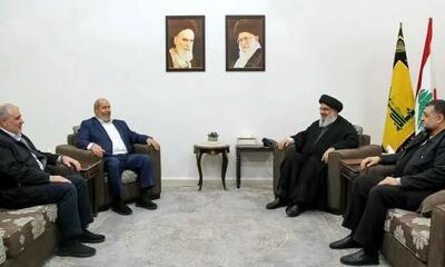 دیدار دبیرکل حزب‌الله لبنان ‌با هیئتی از حماس