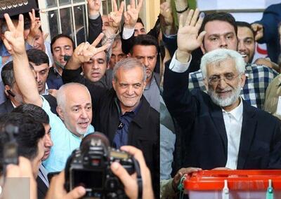 لحظات رای دادن مسعود پزشکیان و سعید جلیلی