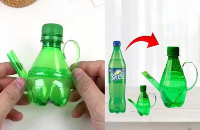 با بطری های بازیافتی قوری مینیاتوری درست کن