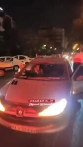 ویدیویی از شادی مردم در خیابان‌های تهران