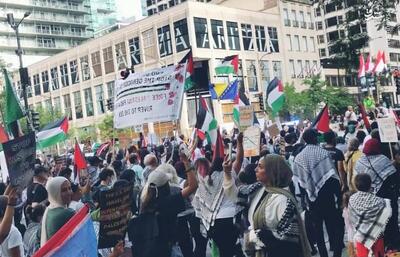 فیلم/ تظاهرات همبستگی با غزه و مقاومت در شیکاگو