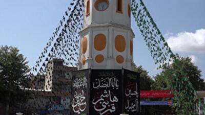 برافراشته شدن بیرق عزای حسینی در مازندران