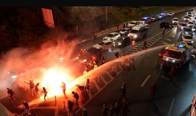 ادامه اعتراضات در تل‌آویو/ درگیری شدید پلیس با معترضان