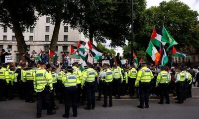دستگیری ۵ تن از تظاهرکنندگان حامی فلسطین در لندن