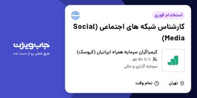 استخدام کارشناس شبکه های اجتماعی (Social Media) در کیمیاگران سرمایه همراه ایرانیان (کیوسک)