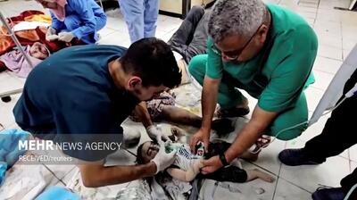 کودکان فلسطینی در بیمارستان خان‌یونس جان می‌دهند