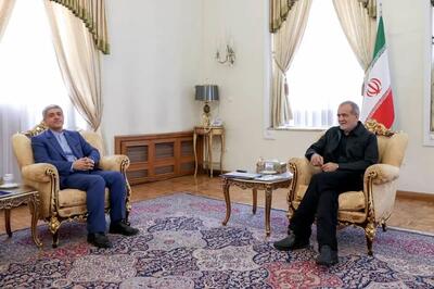 دیدار طیب‌نیا با رئیس‌جمهور منتخب / تاکید پزشکیان بر عزم خود برای بهبود شرایط معیشتی مردم