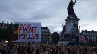 شادی پاریسی‌ها پس از اعلام اولیه نتایج انتخابات